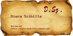 Diera Szibilla névjegykártya